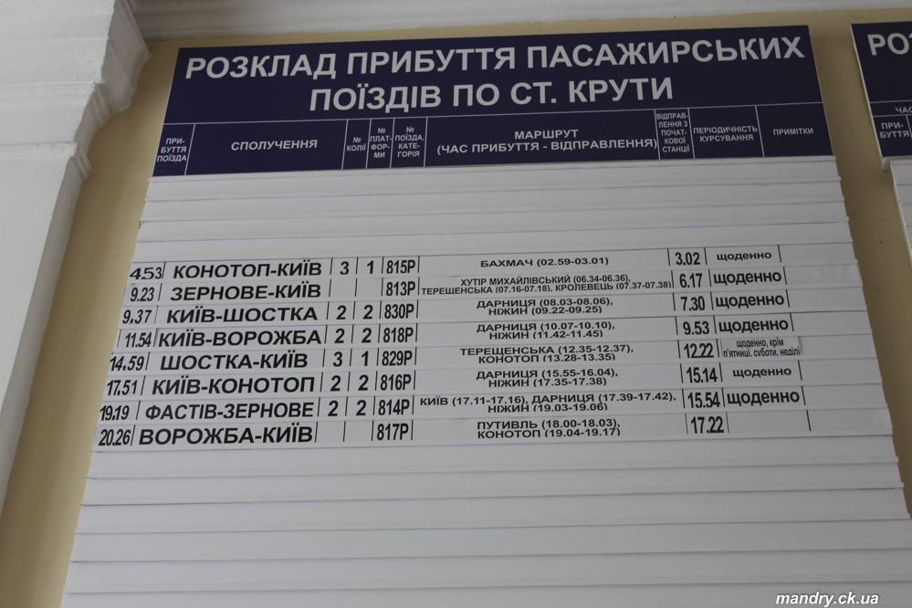 Розклад Крути Крути