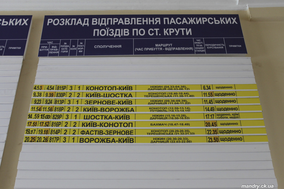 Розклад Крути Крути